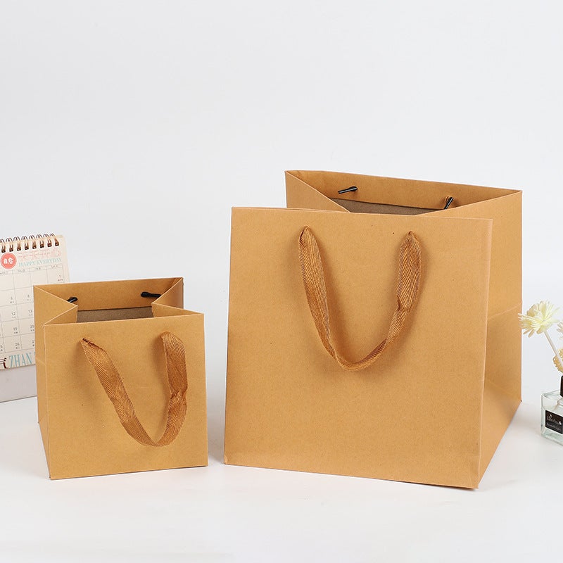 Tiktok-Style Square Tote Bag Birthday Cake Gift Packaging Bag High-End Gift Bouquet Bag For Girlfriend - Image 5